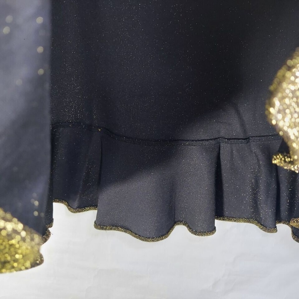 Michael‎ Kors Women Skirt L Gold Metallic Shimmer Hi Lo Stretch Trumpet Disco - Picture 6 of 13